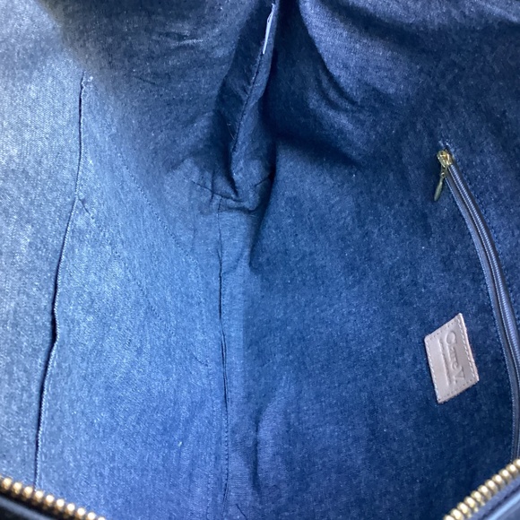 Clare V. Tote Black / Red & Navy Stripe - Picture 7 of 10